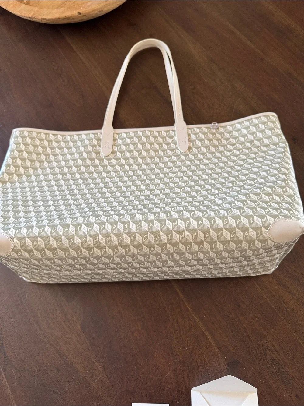 Anya Hindmarch cream tote